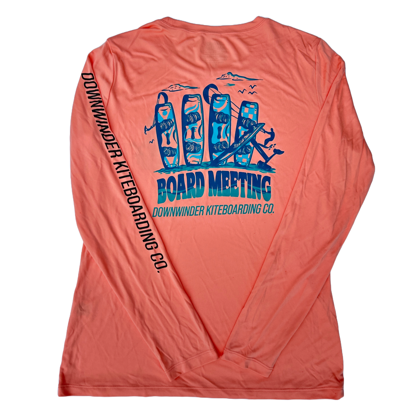 Kiteboarding 'Board Meeting' Women's Long Sleeve UPF Rash Guard Shirt